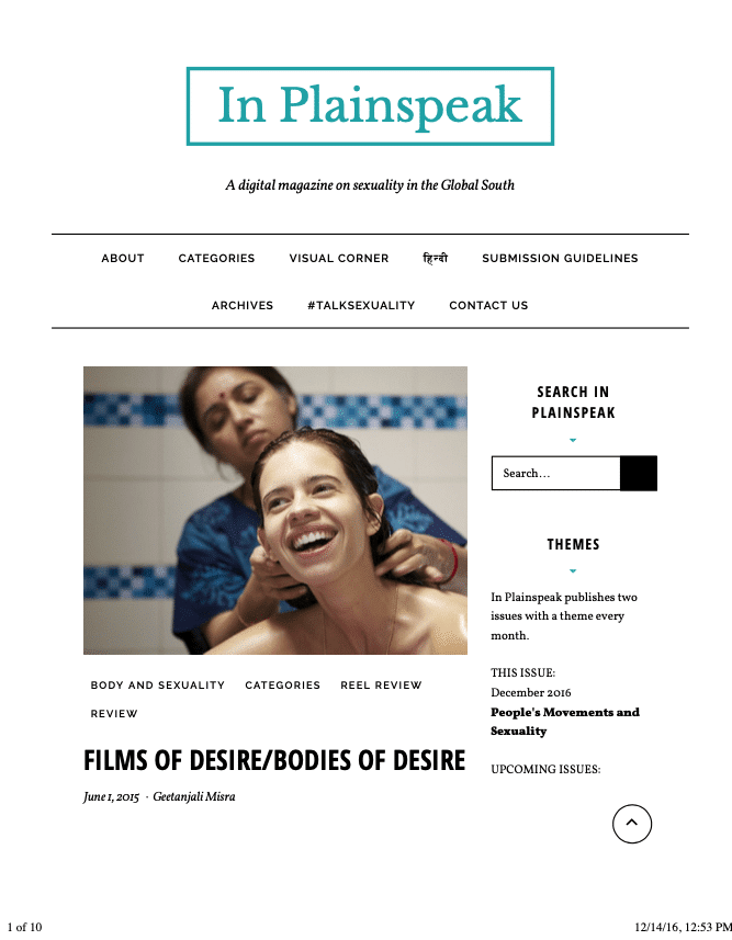 Films of Desire-Bodies of Desire